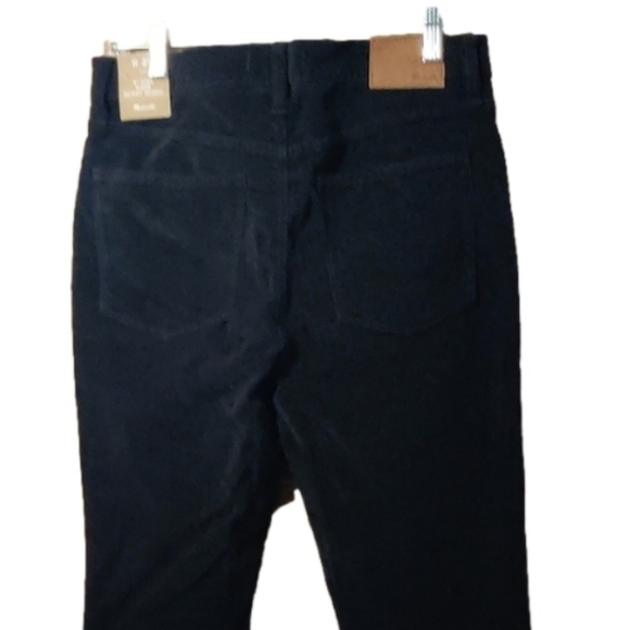 Madewell 9" Super Skinny Black Velvet Jeans NWT Size 29 - Picture 7 of 7